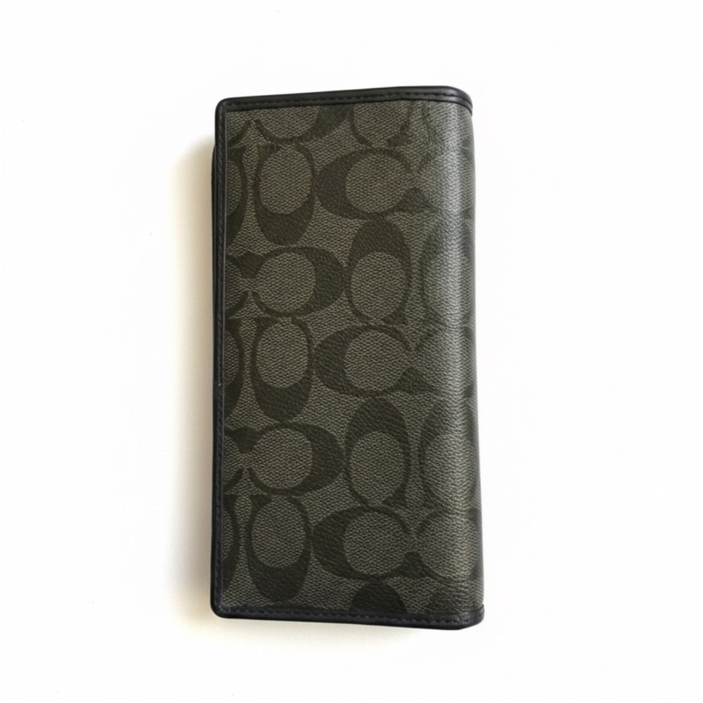 Coach Signature Black and Gray Long Wallet/Agenda - Picture 2 of 3